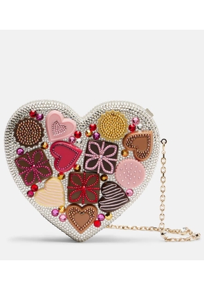 Judith Leiber Couture Heart Small crystal-embellished clutch