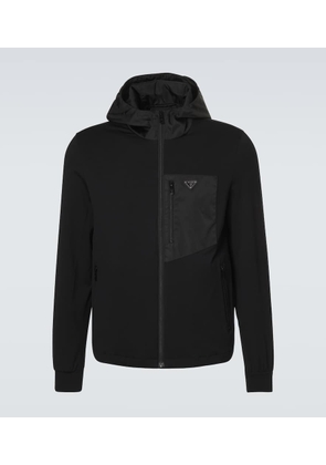 Prada Re-Nylon and cotton-blend hoodie