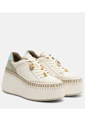 Chloe Nama leather platform sneakers