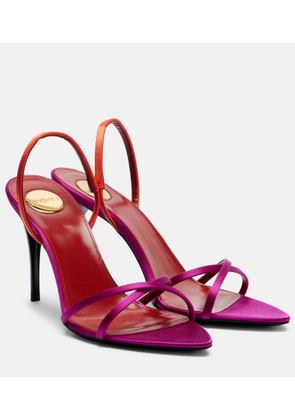 Saint Laurent Justify crepe satin slingback sandals