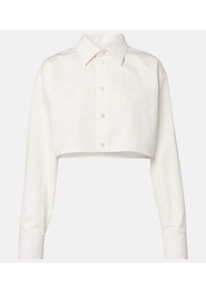 Balenciaga Cropped cotton and silk poplin shirt