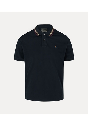 Vivienne Westwood Classic Polo Solid Piquet Navy Blue M Men