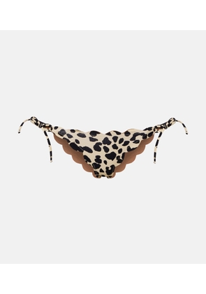Marysia Tie Side scalloped bikini bottoms