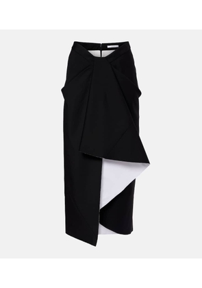 Givenchy Draped wool and mohair midi skirt