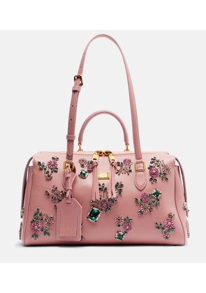 Dolce&Gabbana Vittoria Large embellished leather tote bag