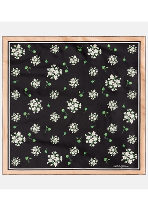 Dolce&Gabbana Floral silk twill scarf