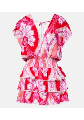 Melissa Odabash Jess printed tiered minidress