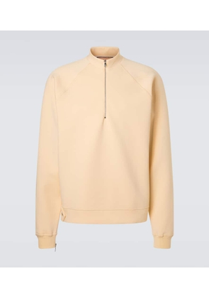 Plan C Cotton-blend half-zip sweatshirt