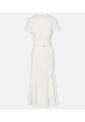 Safiyaa Luisa belted crepe midi dress