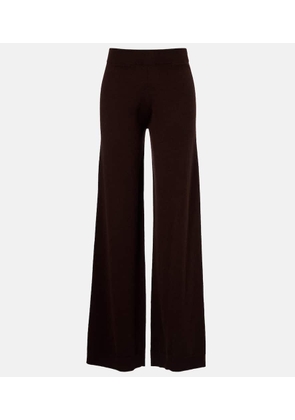 Jardin des Orangers Wool and cashmere wide-leg pants