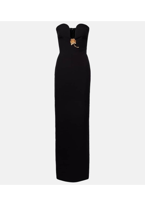 Roland Mouret Floral-applique strapless gown
