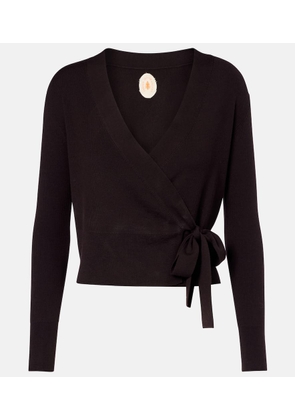 Jardin des Orangers Virgin wool wrap cardigan