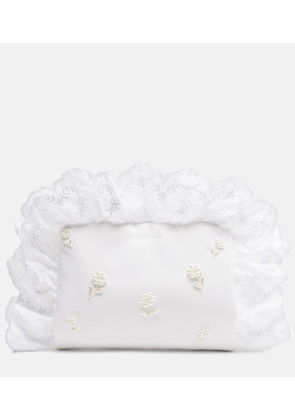 Simone Rocha Pillowcase embellished ruffled clutch