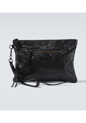 Balenciaga Le City leather phone pouch