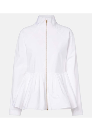 Alaia Peplum cotton poplin jacket