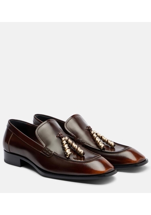 Loewe Embellished leather loafers