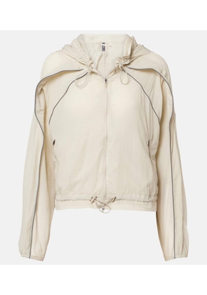 Adidas by Stella McCartney Gathered hooded track jacket
