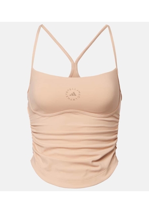 Adidas by Stella McCartney Logo ruched tank top