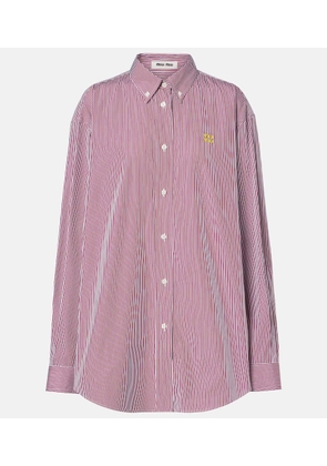 Miu Miu Striped oversized cotton shirt