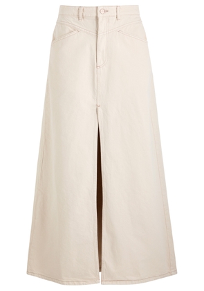 Free People Come As You Are Denim Maxi Skirt - Cream - 4 (UK8 / S)