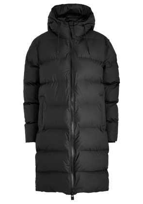 Rains Alta Quilted Waterproof Coat - Black - M