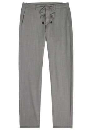 Canali Tapered-leg Stretch-wool Trousers - Light Grey - 48 (W32 / M)