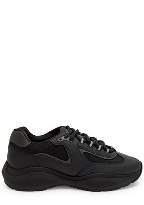 Cleens Podium Panelled Mesh Sneakers - Black - 44 (IT44 / UK10)
