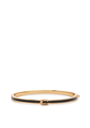 Coach Logo Enamelled Bangle - Black - One Size
