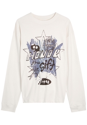 Honor The Gift Printed Cotton top - White - M