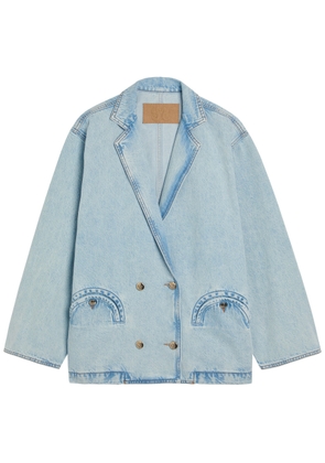 Blaze Milano Cory Double-breasted Denim Jacket - Light Blue - 3 (UK12 / M)