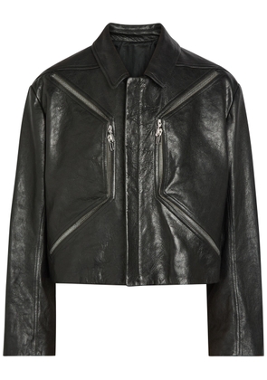 Rick Owens Heizer Grained Leather Jacket - Black - 48 (IT48 / M)