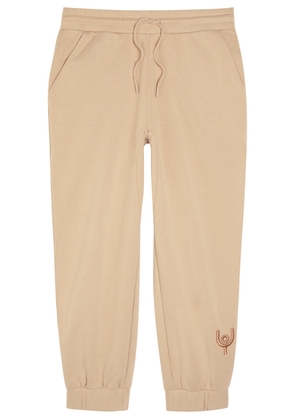 Now You Live Magna Logo-embroidered Cotton-blend Sweatpants - Beige - M