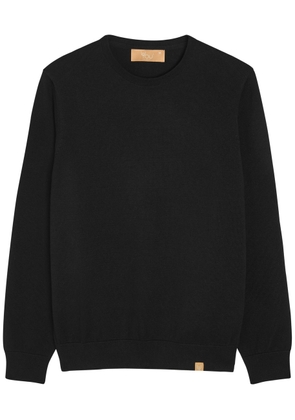 Now You Live Croft Cotton Jumper - Black - L