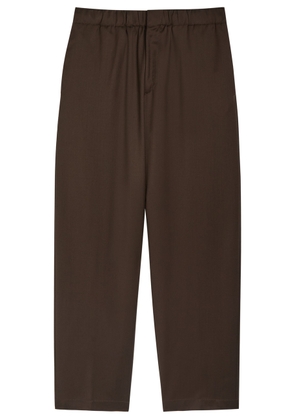 Lardini Tapered-leg Cotton Trousers - Brown - 52 (W36 / XL)