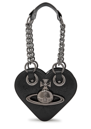 Vivienne Westwood Juliet Heart Snake-effect Leather Shoulder bag - Black - One Size