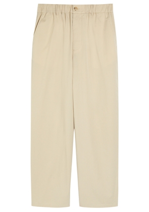Frame Straight-leg Cotton Trousers - Beige - S