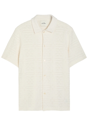 Les Deux Hector Pointelle Knit Shirt - Ecru - XL