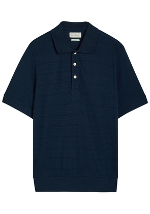 Oliver Spencer Glendale Fine-knit Polo Shirt - Navy - L