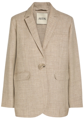 Akyn Noor Linen and Wool-blend Blazer - Grey - 14 (UK14 / L)