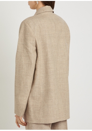 Akyn Noor Linen and Wool-blend Blazer - Grey - 14 (UK14 / L)