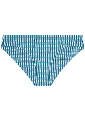Nounou Missy Gingham Bikini Briefs - Blue - L (UK14 / L)