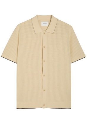 NN07 Nalo Textured-knit Cotton Shirt - Beige - S