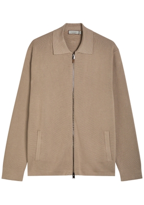 Canali Zip up Modal and Cotton-blend Cardigan - Brown - 50 (IT50 / L)