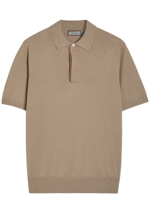 Canali Knit Polo Shirt - Stone - 50 (IT50 / L)