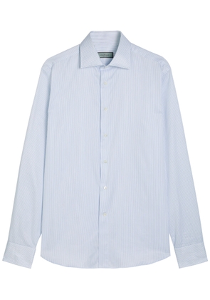 Canali Striped Cotton Shirt - Blue - 41 (C16 / L)