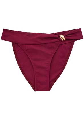 Away That Day Formentera Embellished Bikini Briefs - Dark Purple - L (UK14 / L)