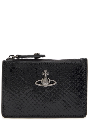 Vivienne Westwood Snake-effect Leather Card Holder - Black - One Size