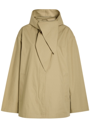 Toteme Hooded Scarf-effect Cotton Jacket - Beige - 36 (UK8 / S)