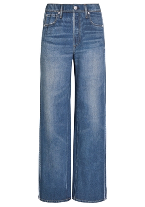 Rag & Bone Denim Print Terry Sweatpants - Blue - M (UK12 / M)