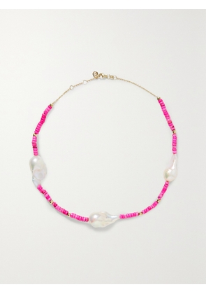 CHARMS COMPANY - Les Bonbons 14-karat Gold, Pearl And Bead Necklace - One size